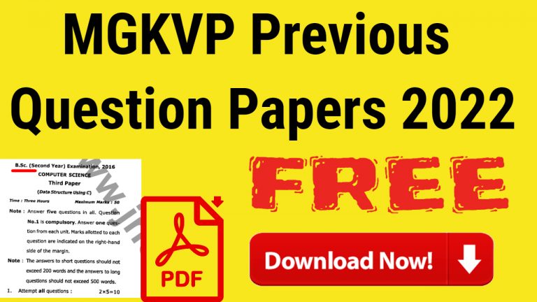 MGKVP Previous Question Papers 2022